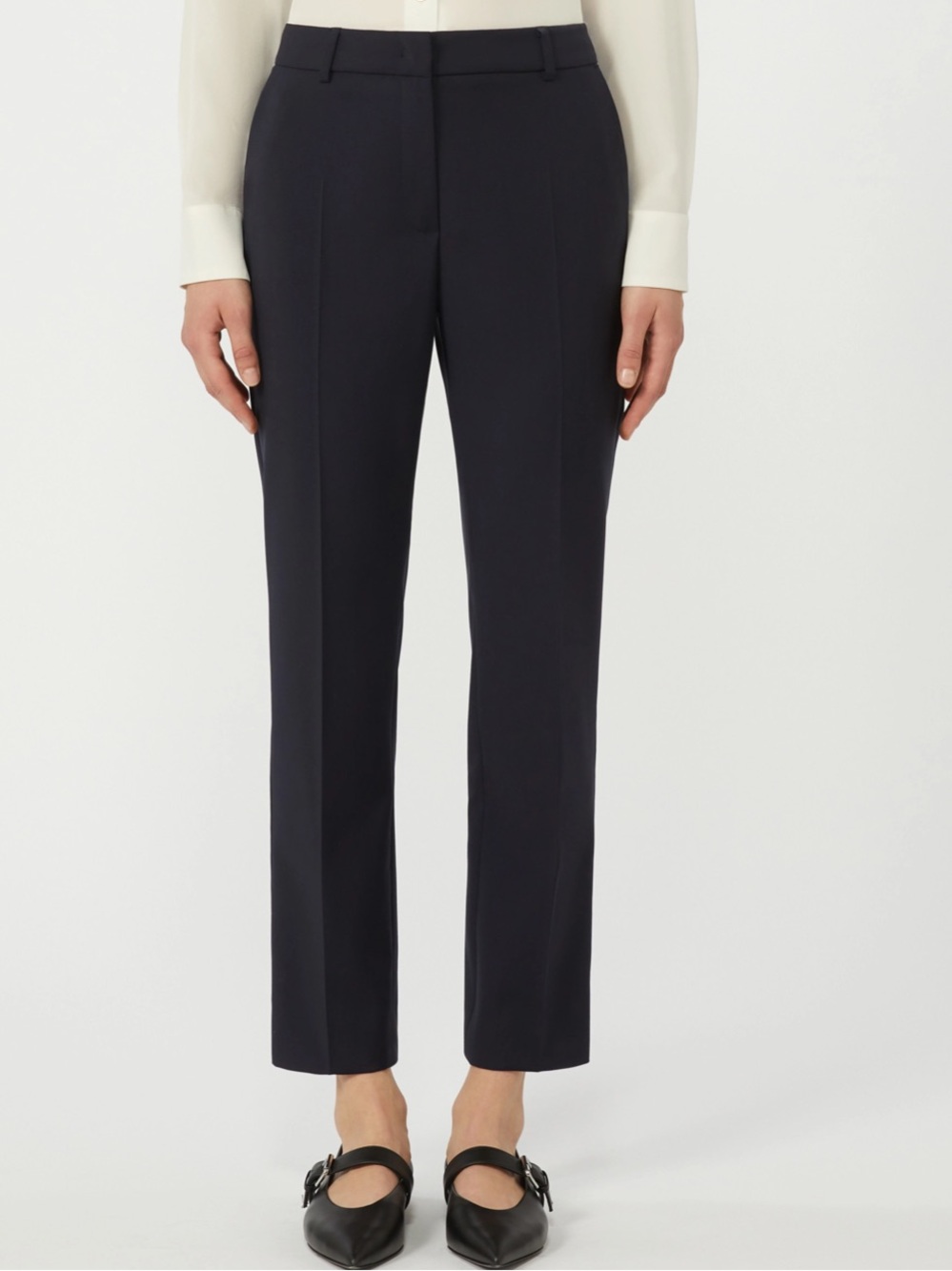 MaxMara Weekend Cigarette Navy Trousers
